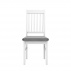 Židle Provence 306 bílá/šedá látka-2 ks