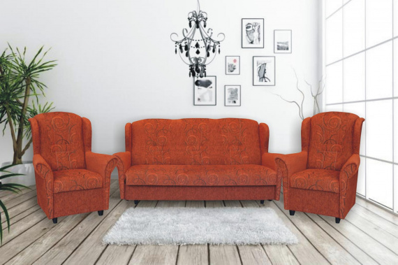 Sedací souprava Agáta MAX 3F+1+1 oranžová