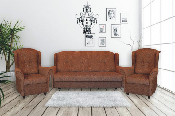 Sedací souprava Agáta MAX 3F+1+1 hnědá