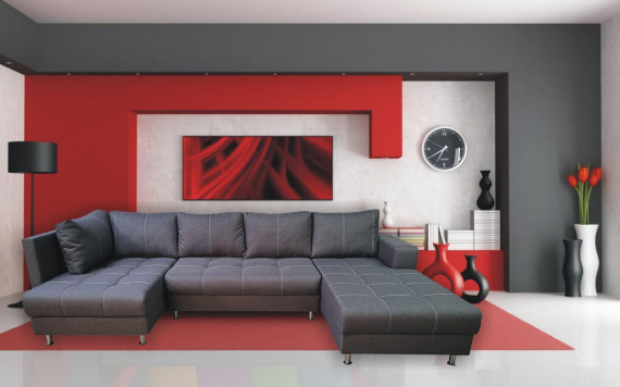 Sedací souprava Rapid U pravá šedá