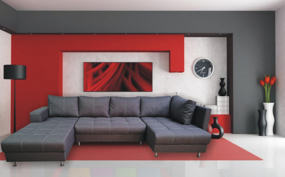 Sedací souprava Rapid U levá šedá