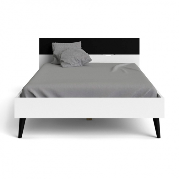Postel Retro 378 140x200 bílá/černá
