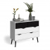 Komoda Retro 395 bílá/černá