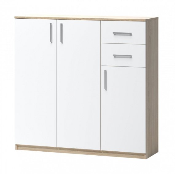 Komoda Fatra 06 3d2s dub sonoma/bílá