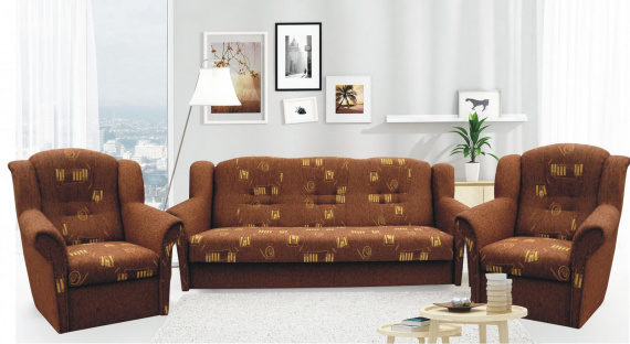 Sedací souprava Agata 3F+1+1 Opus 132 hnědá