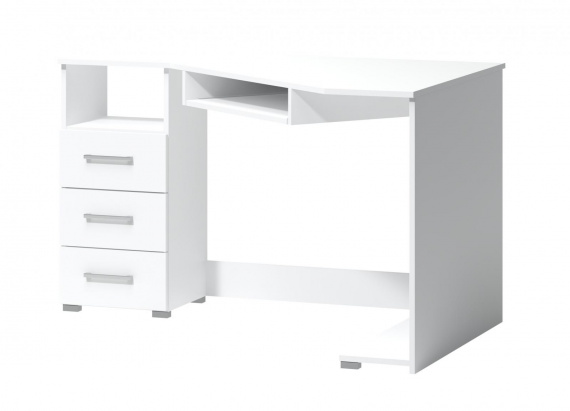Rohový psací stůl Fatra 17 levý bílý