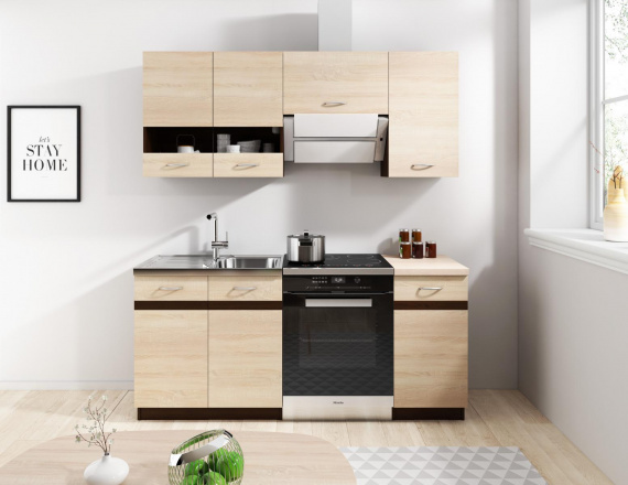 Kuchyňská linka Largo 120/180 dub sonoma světlá