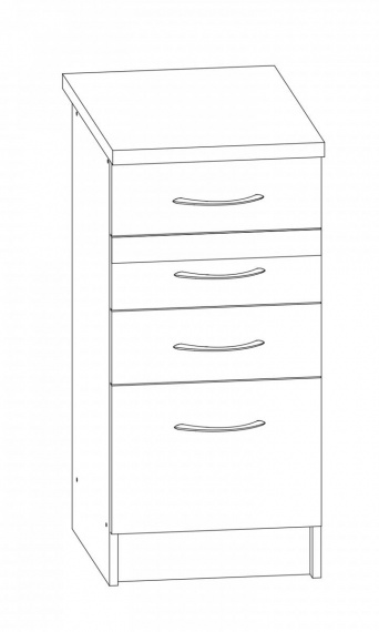 Kuchyňská skříňka Largo 13/D40S4 sonoma tmavá