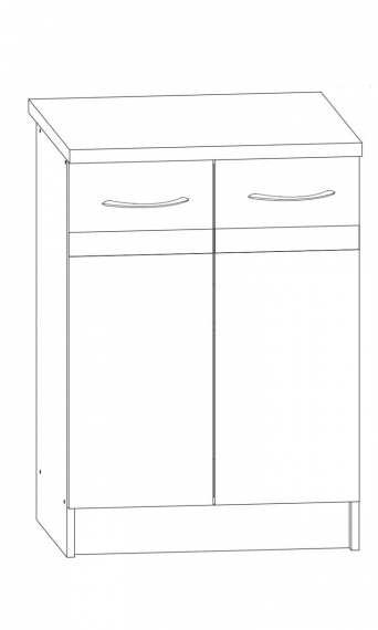 Kuchyňská skříňka Largo 11/D60 sonoma tmavá