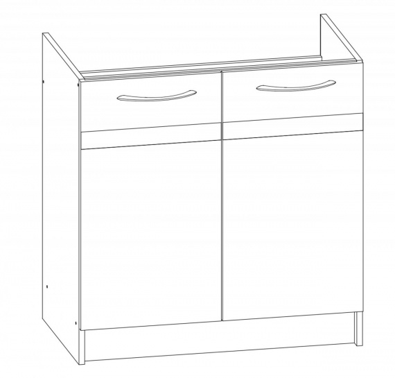 Kuchyňská skříňka Largo 09/D80Z sonoma světlá