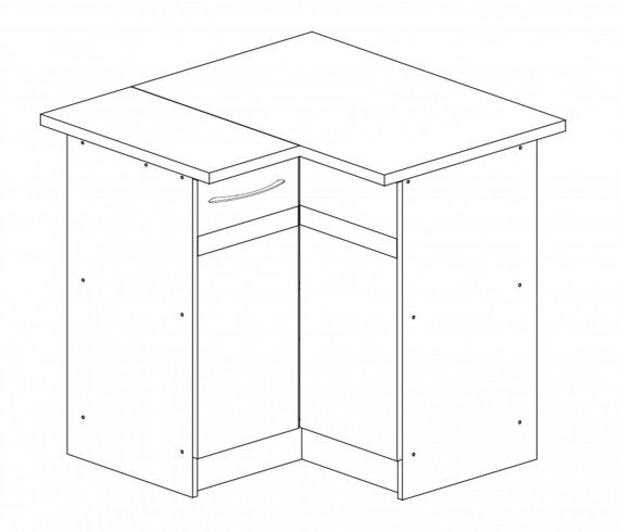 Kuchyňská skříňka Largo 12/D90N P sonoma tmavá