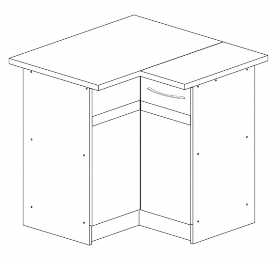 Kuchyňská skříňka Largo 12/D90N L sonoma světlá