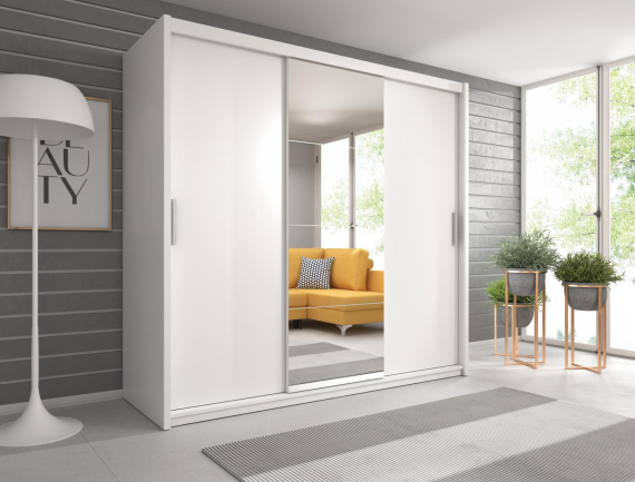 Skříň se zrcadlem Niobe 235 bílá