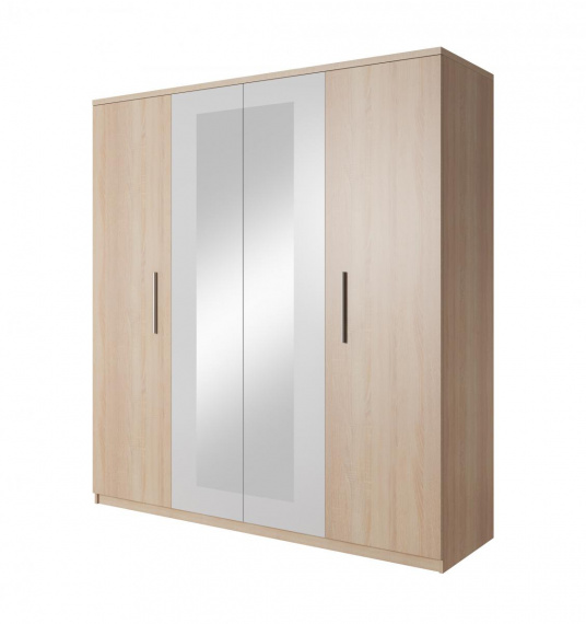 Skříň Korina 4D sonoma/bílá