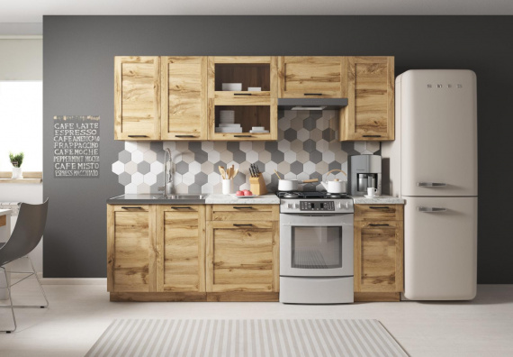 Kuchyňská linka Kingston 180/240 dub wotan