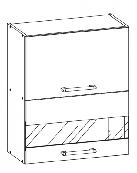 Kuchyňská skříňka Sergio 08/G60Wo bílá/bílý lesk