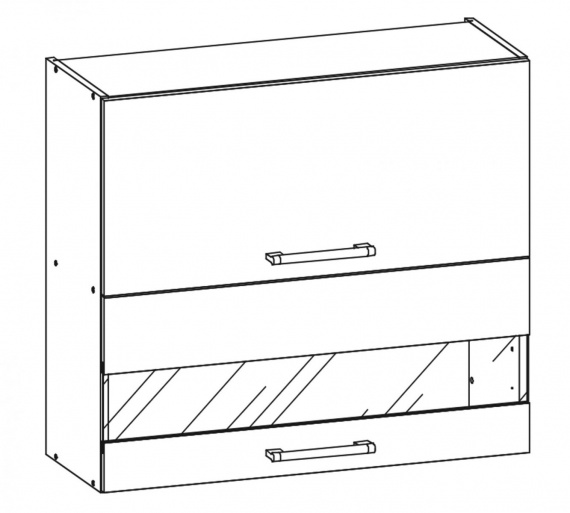Kuchyňská skříňka Sergio 09/G80Wo bílá/bílý lesk