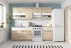 Kuchyňská skříňka Sergio 12/D40S4 dub San Remo/bílá