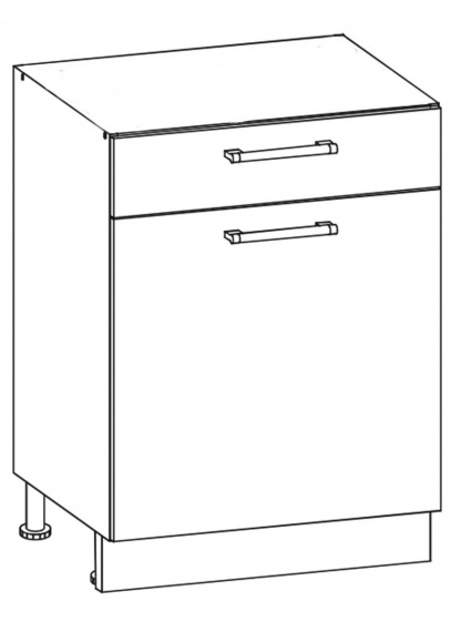 Kuchyňská skříňka Sergio 16/D60S1 dub San Remo/bílá