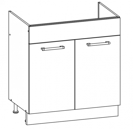 Kuchyňská skříňka Sergio 19/D80Z dub San Remo/bílá