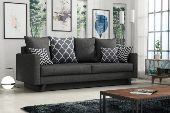 Pohovka Odeta Malmo 95/Zigzak grafit/Bella 096