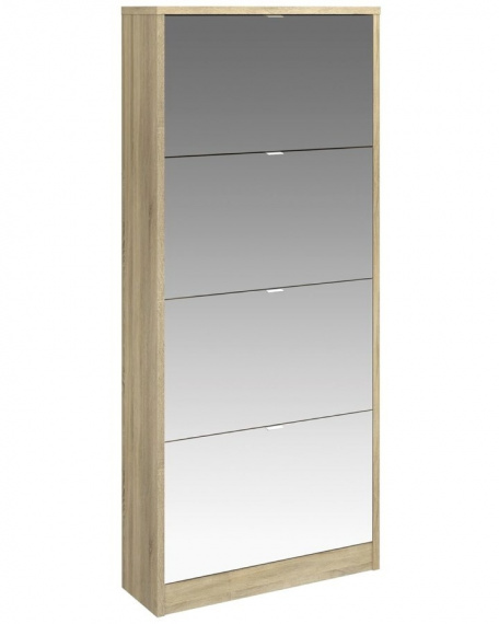 Botník Flap 014 4KL oak/zrcadlo