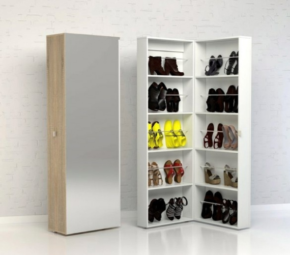 Botník Flap 009 1D oak/zrcadlo