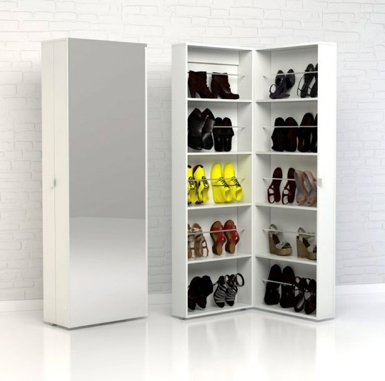 Botník Flap 009 1D bílá/zrcadlo