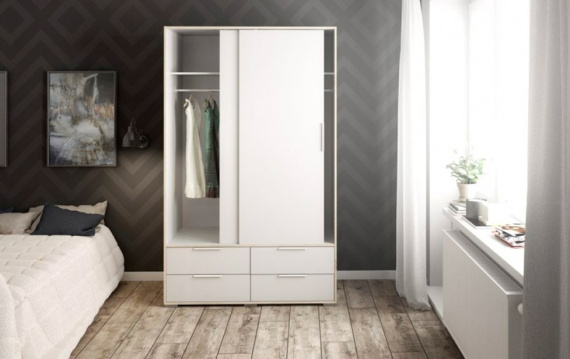 Skříň Lincoln 235 bílá/oak