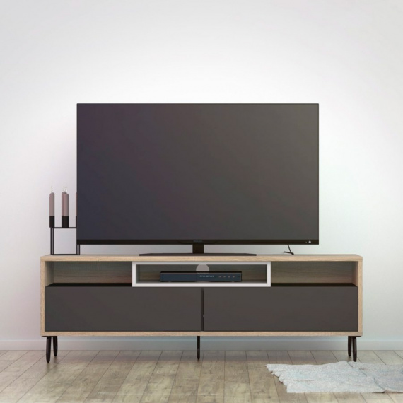 TV stolek Mateo 992 oak/grey/bílá