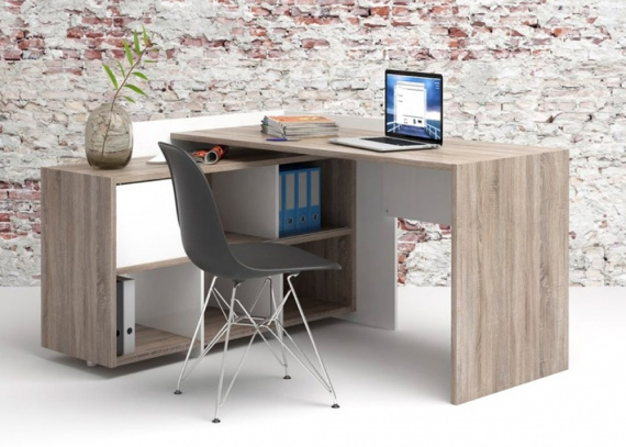 Psací stůl Felix 168 truffle/bílá