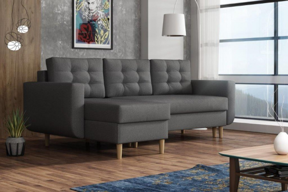 Sedací souprava Edita UNI tmavě šedá