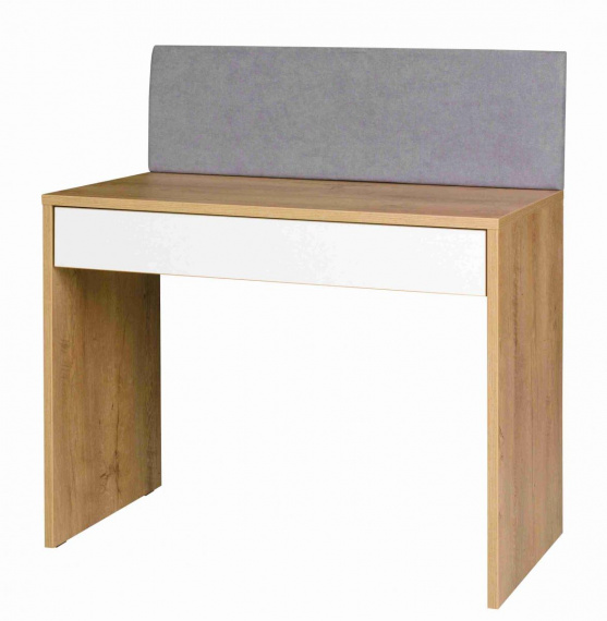 Psací stůl Mefisto R6 dub lefkas/bílá/šedá