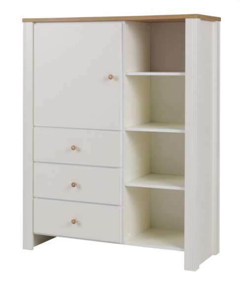 Regál Bacardi R2 dub zlatý/crem