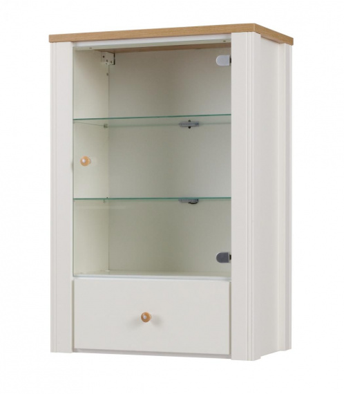 Závěsná vitrína Bacardi R7 dub zlatý/crem