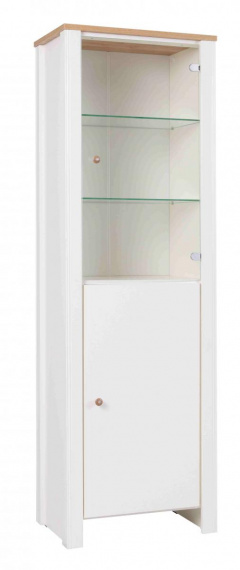 Vitrína Bacardi R11 pravá dub zlatý/crem