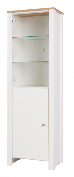 Vitrína Bacardi R11 levá dub zlatý/crem