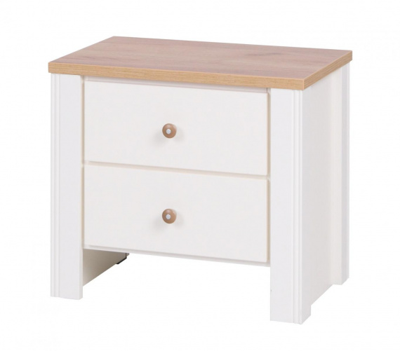 Noční stolek Bacardi R17 dub zlatý/crem