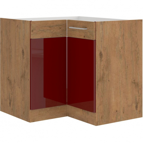 Kuchyňská skříňka Vega DN1F dub lancelot/bordo lesk