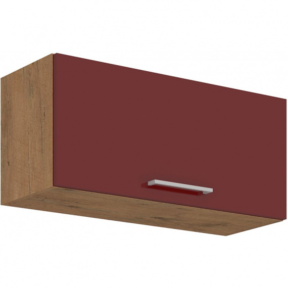 Kuchyňská skříňka Vega 80GU36-1F dub lancelot/bordo lesk
