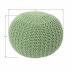 Pletený taburet, světlezelená bavlna, GOBI TYP 1