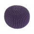 Pletený taburet, fialová bavlna, GOBI TYP 2