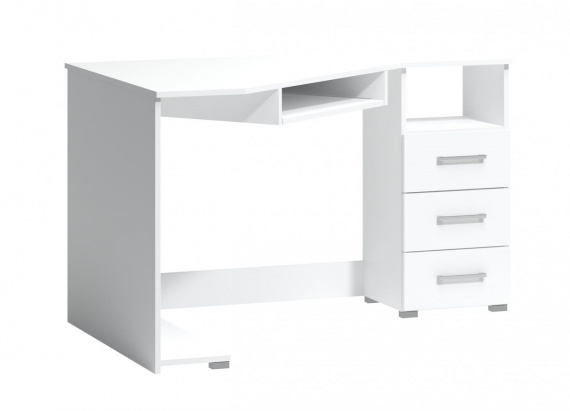 Rohový psací stůl Fatra 18 pravý bílý