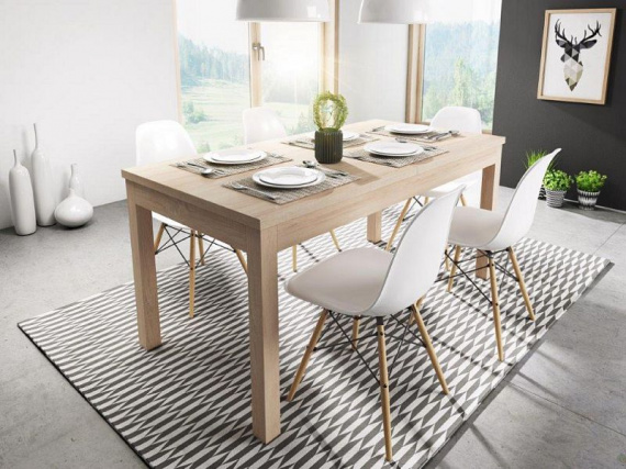 Rozkládací jídelní stůl Aspen 160x80 dub sonoma