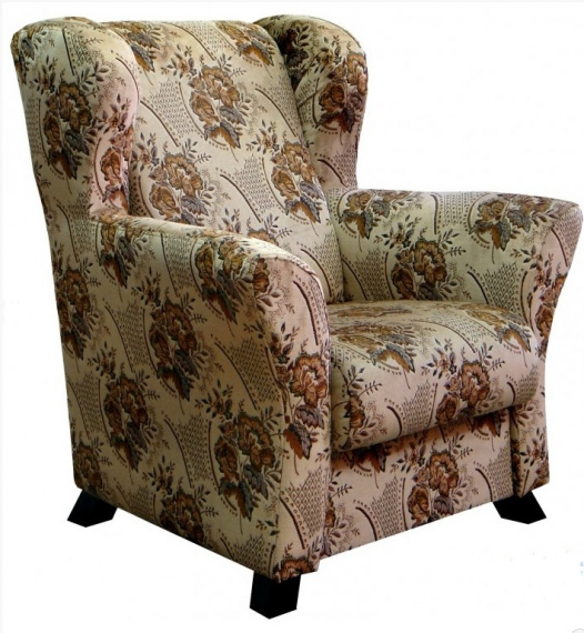 Křeslo ušák Gent belgický plyš