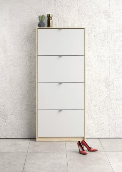 Botník Flap 003 4KL dub sonoma/bílá