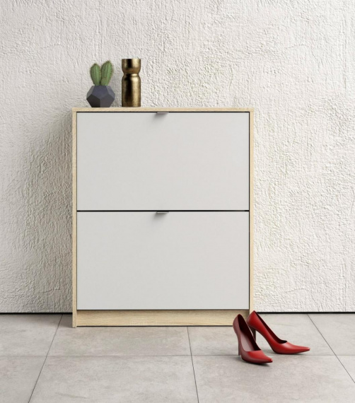 Botník Flap 005 2KL dub sonoma/bílá