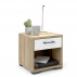 Noční stolek Dante 160 dub sonoma/bílý lesk