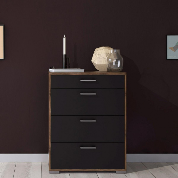 Komoda Dante 4S 937 ořech/černá