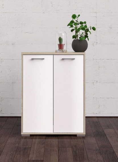 Komoda Dante 2D 940 dub sonoma/bílý lesk